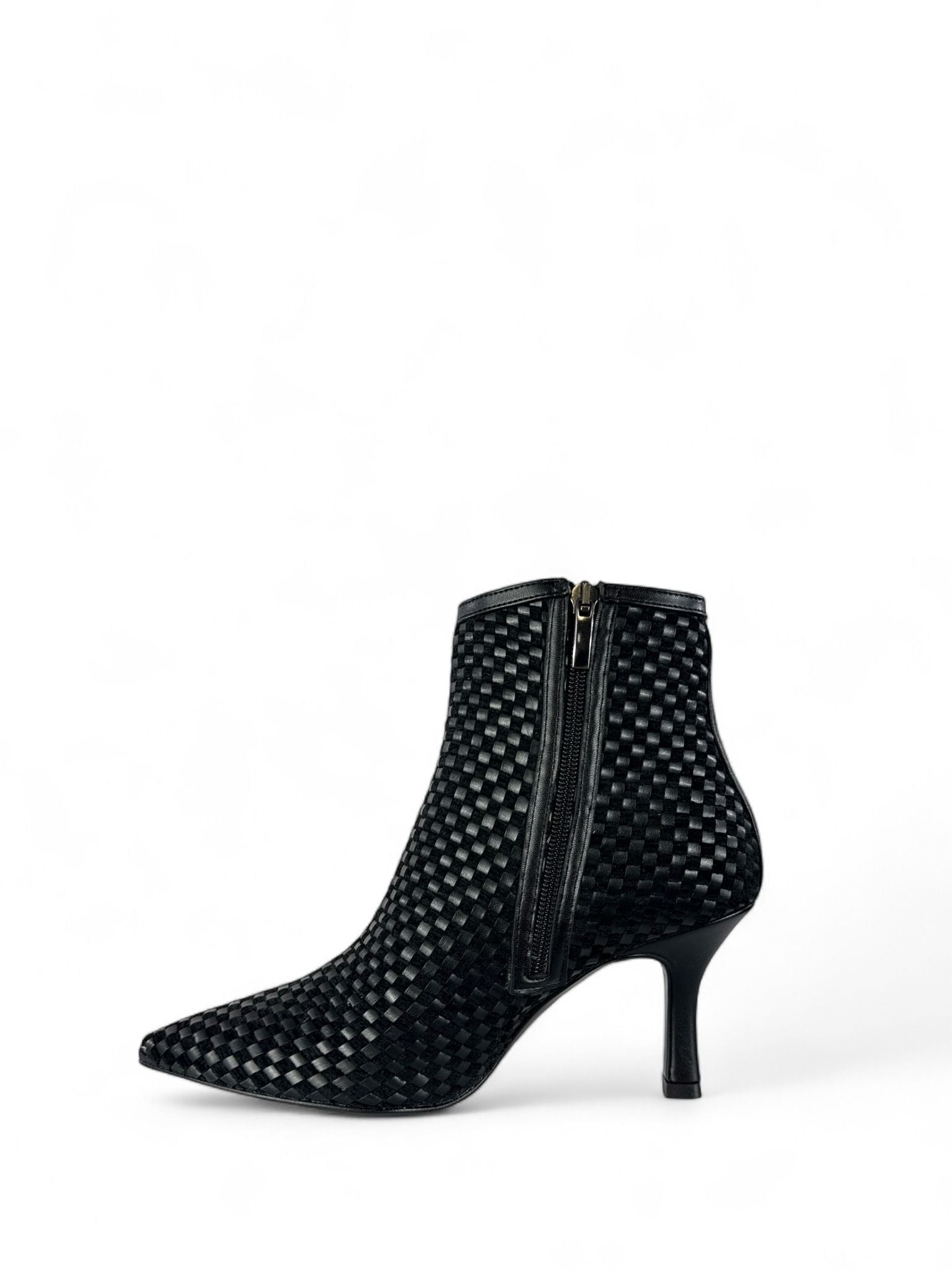 BOTTEGA LOTTI Tronchetto intrecciato Ecopelle 7cm nero