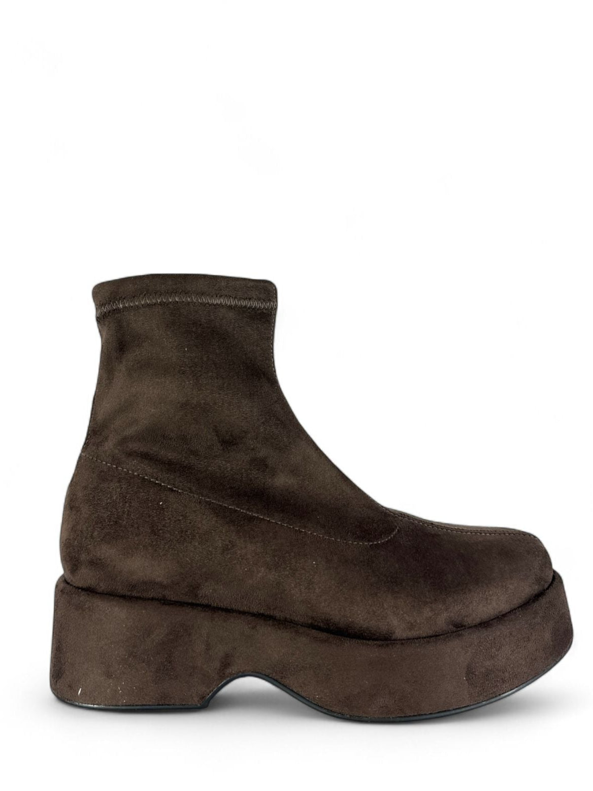 BOTTEGA LOTTI Stivaletto in ecocamoscio elasticizzato testa di moro