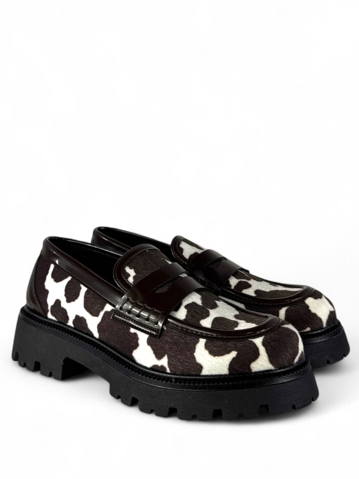 BOTTEGA LOTTI Mocassini donna modello college stampa cow