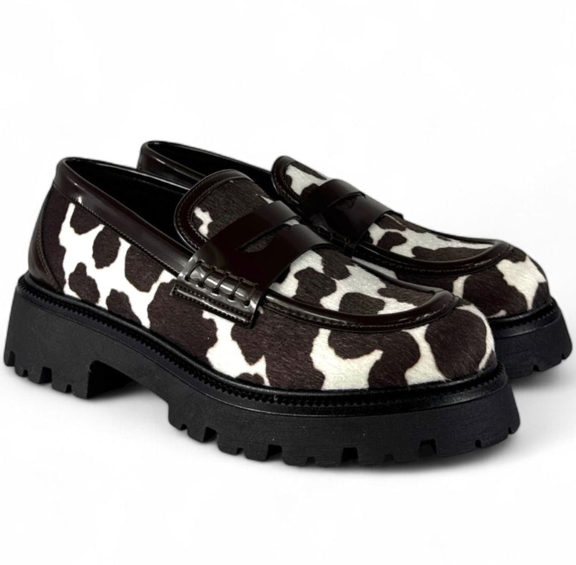 BOTTEGA LOTTI Mocassini donna modello college stampa cow