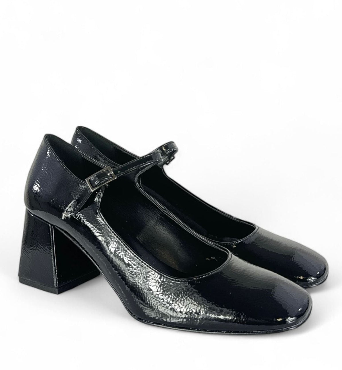 BOTTEGA LOTTI Scarpa modello mary jane in ecopelle 6cm nero