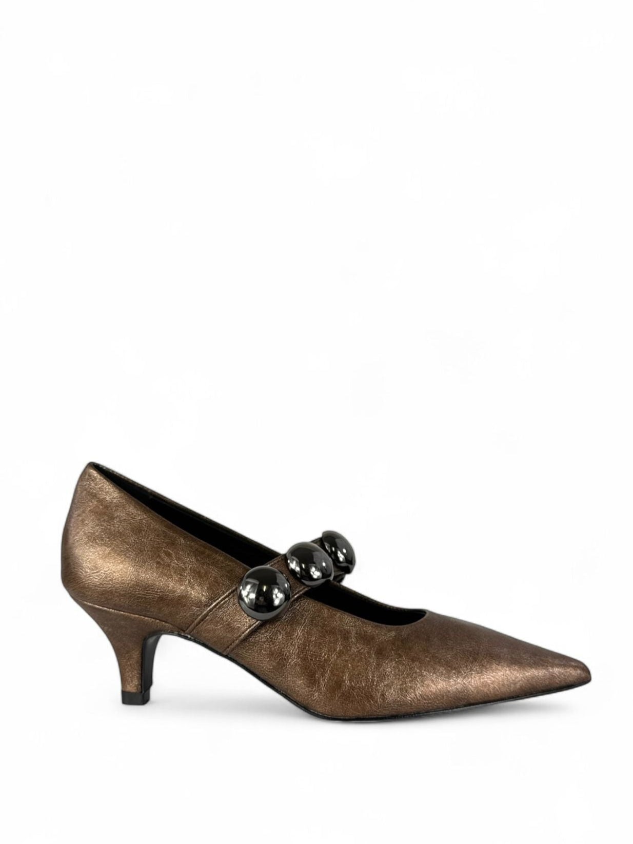 BOTTEGA LOTTI Deolletè in ecopelle con borchie 6cm bronzo