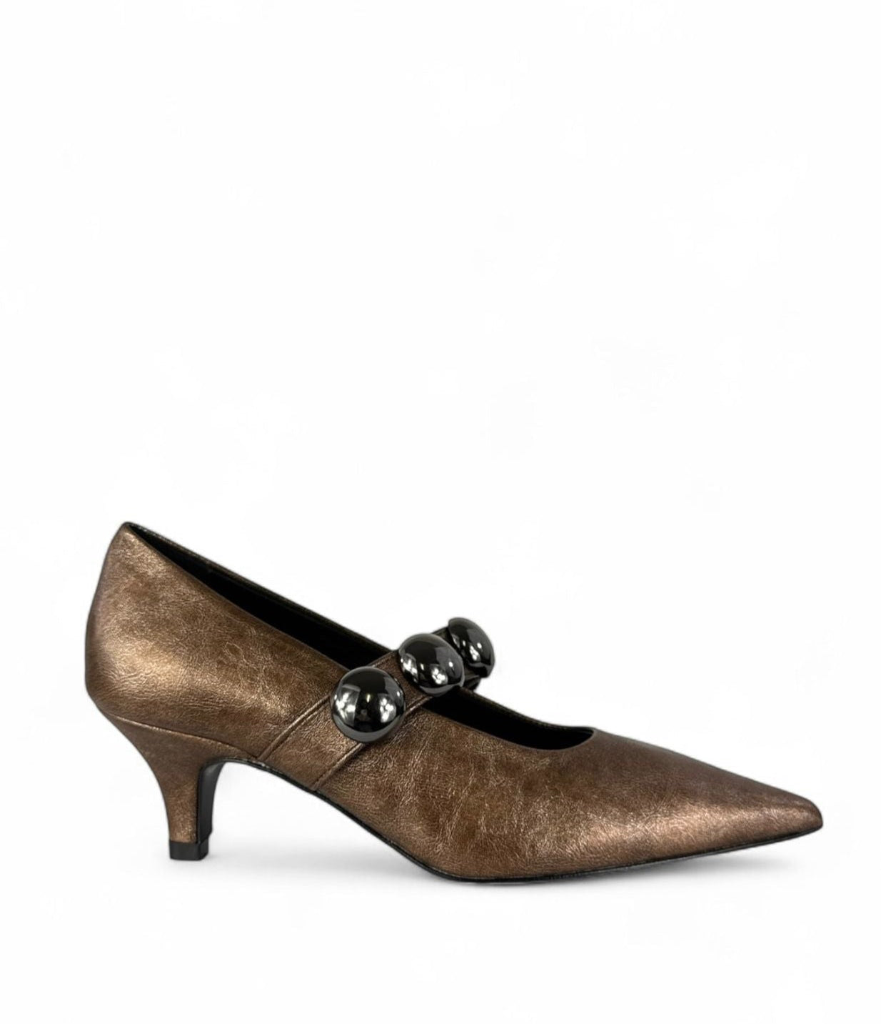 BOTTEGA LOTTI Deolletè in ecopelle con borchie 6cm bronzo