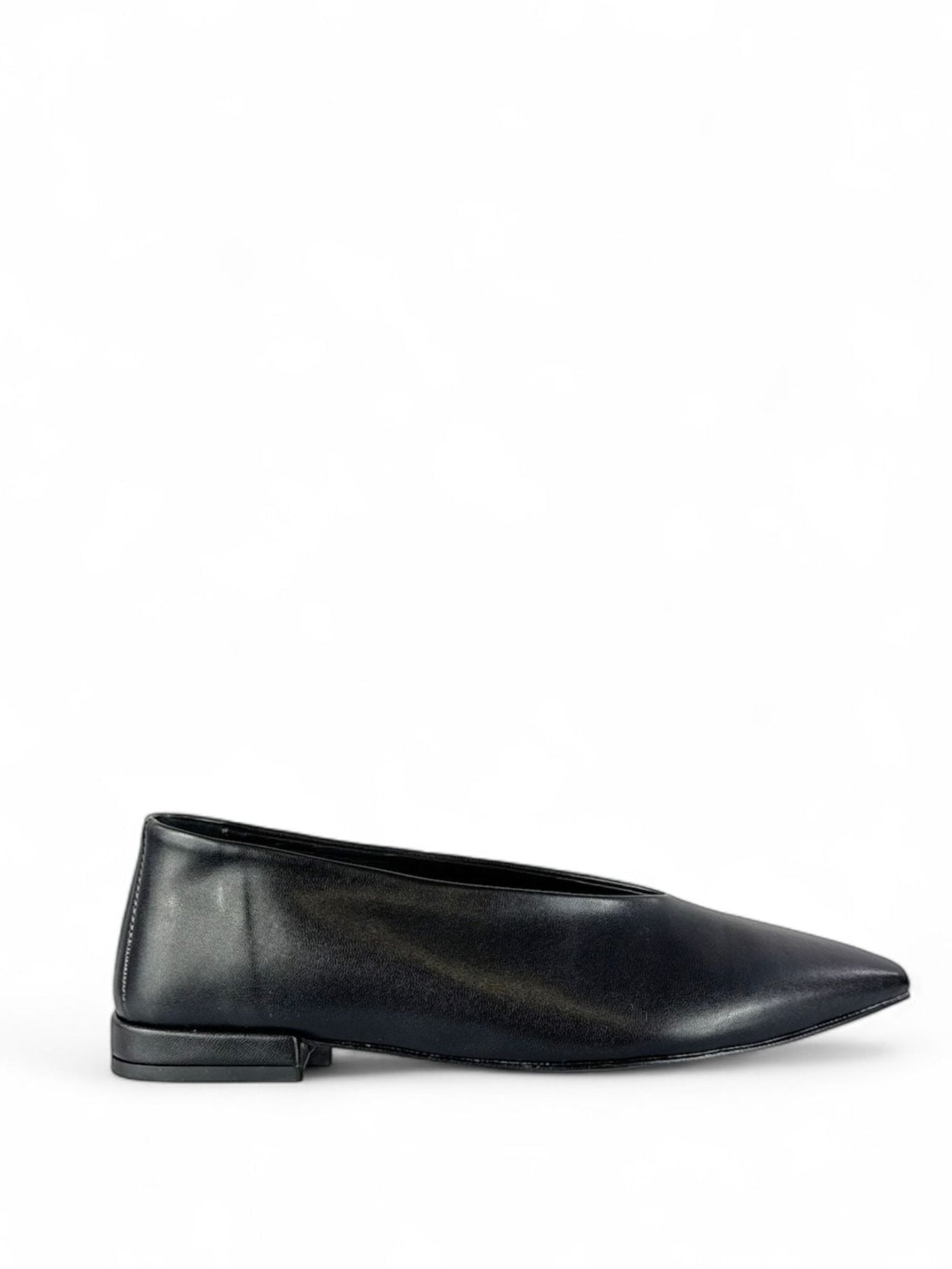 BOTTEGA LOTTI Ballerina donna in ecopelle con scollo a V nero