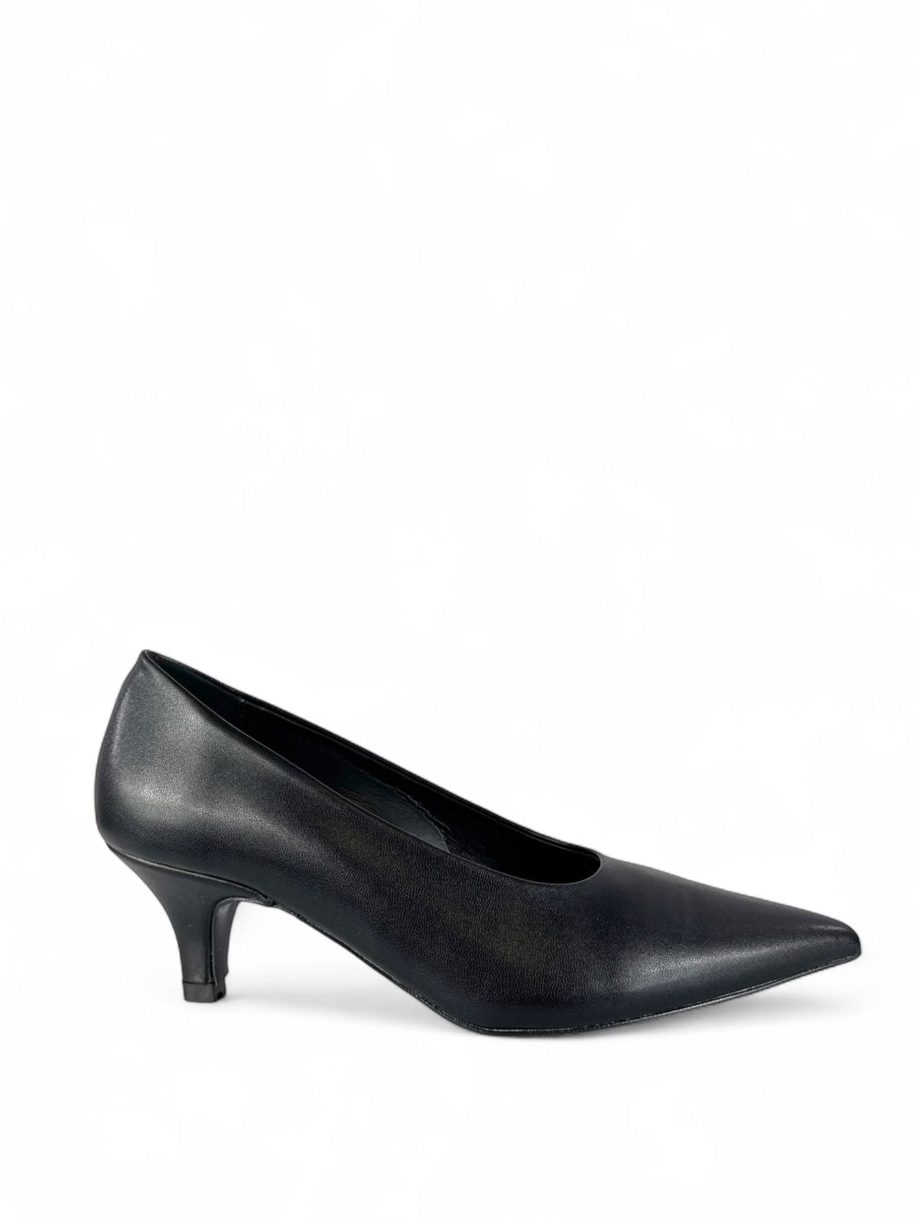 BOTTEGA LOTTI decolllete forma sfilata in ecopelle 5cm nero