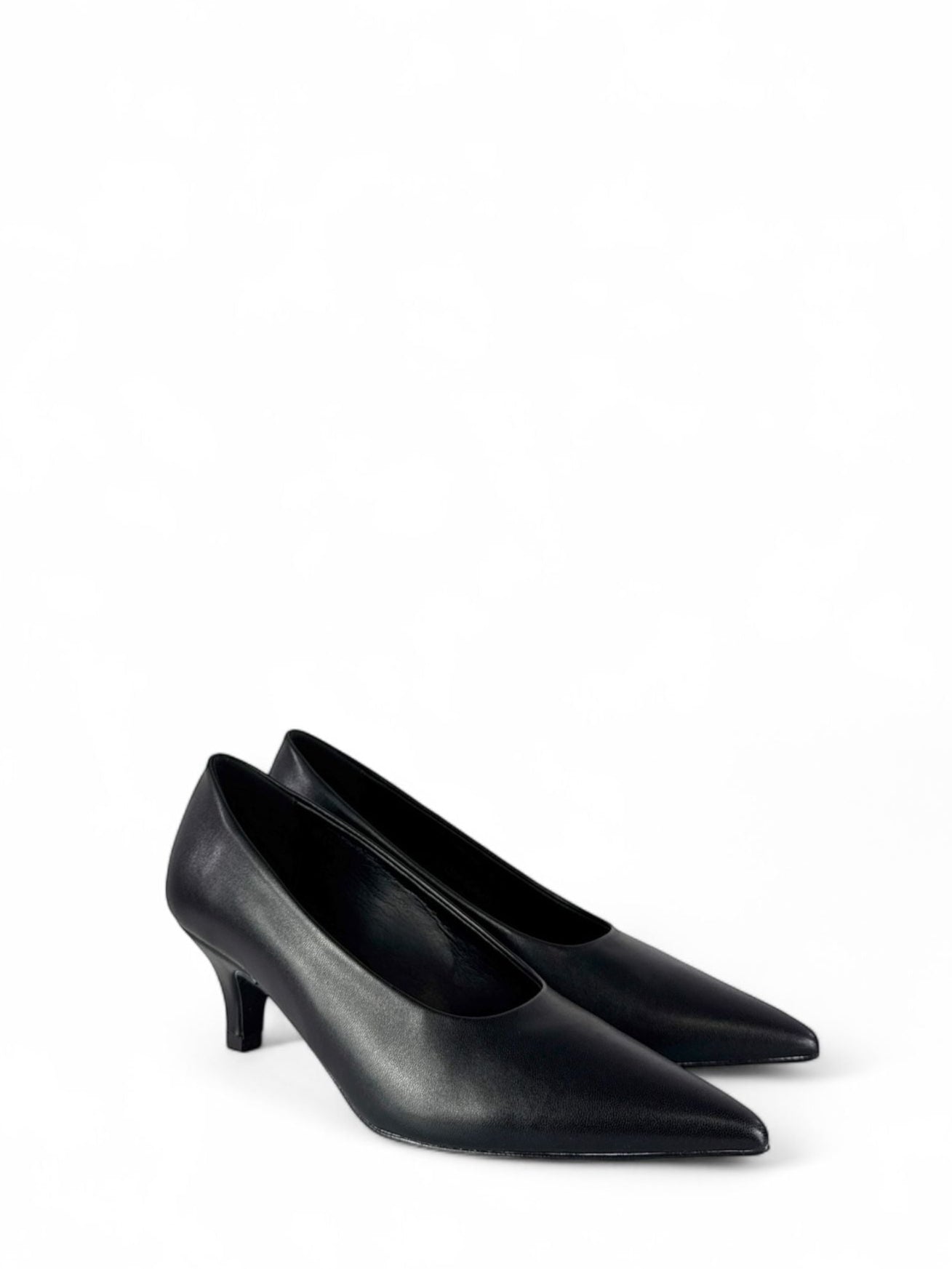 BOTTEGA LOTTI decolllete forma sfilata in ecopelle 5cm nero