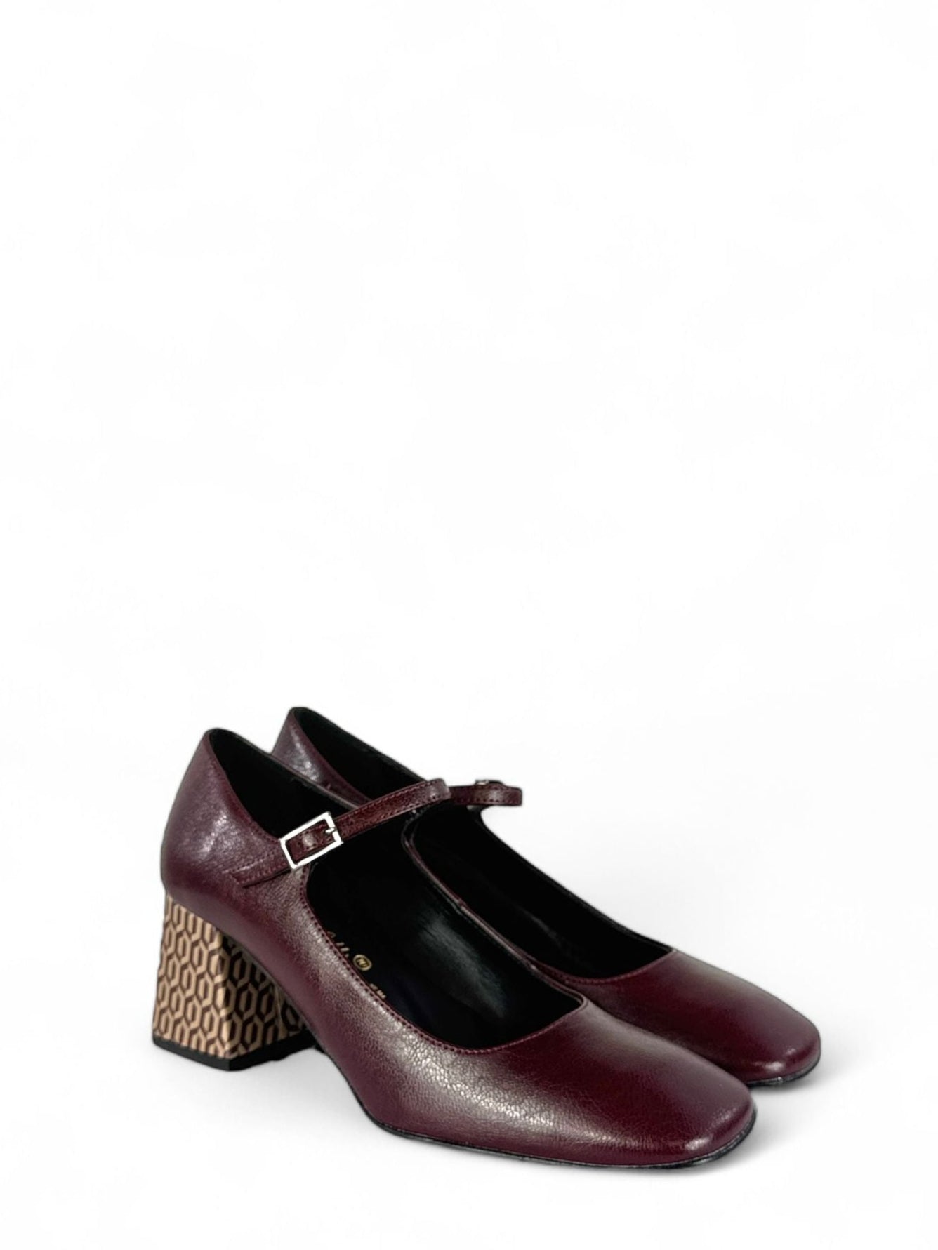 BOTTEGA LOTTI Scarpa modello mary jane in ecopelle 6cm bordeaux