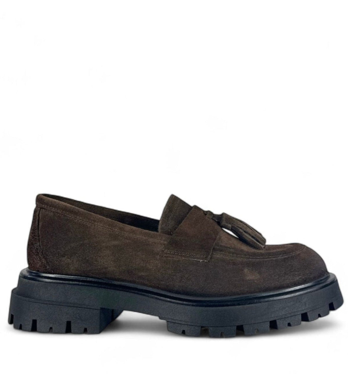 DIVINE FOLLIE MOCASSINO IN CROSTA MORO CON NAPPE