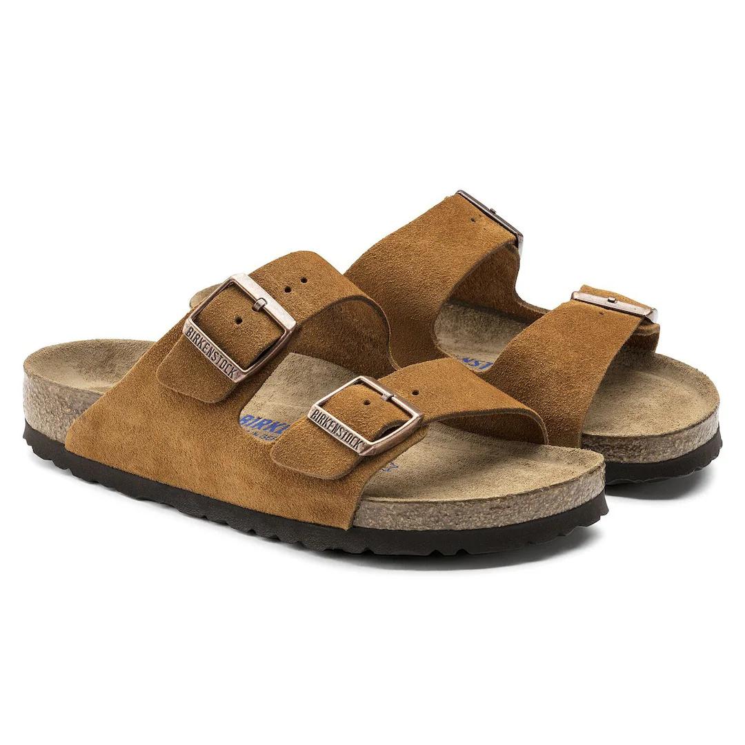 Birkenstock Ciabatta unisex pelle scamosciata mink