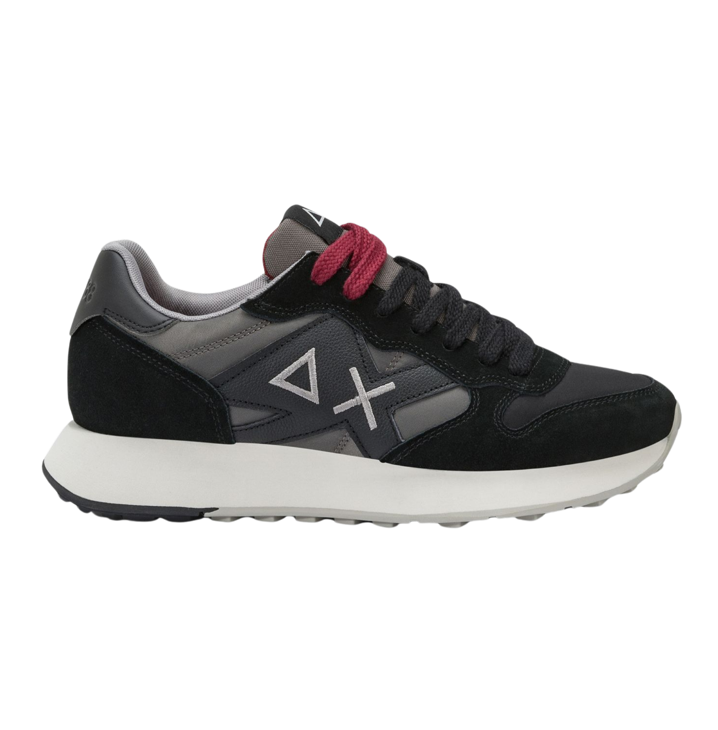 SUN68 Sneakers uomo in suede e tela nero