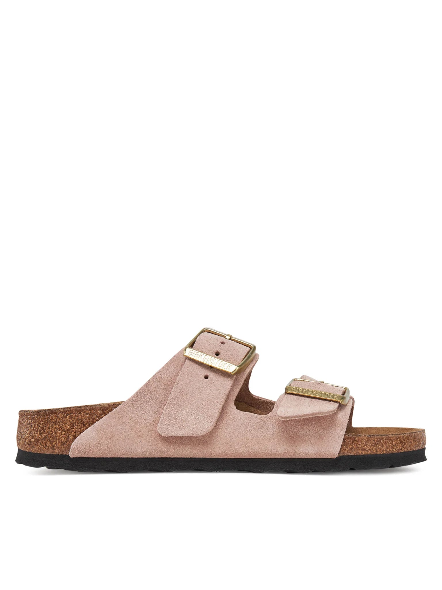 Birkenstock ciabatta donna due fasce in suede rosa chiaro