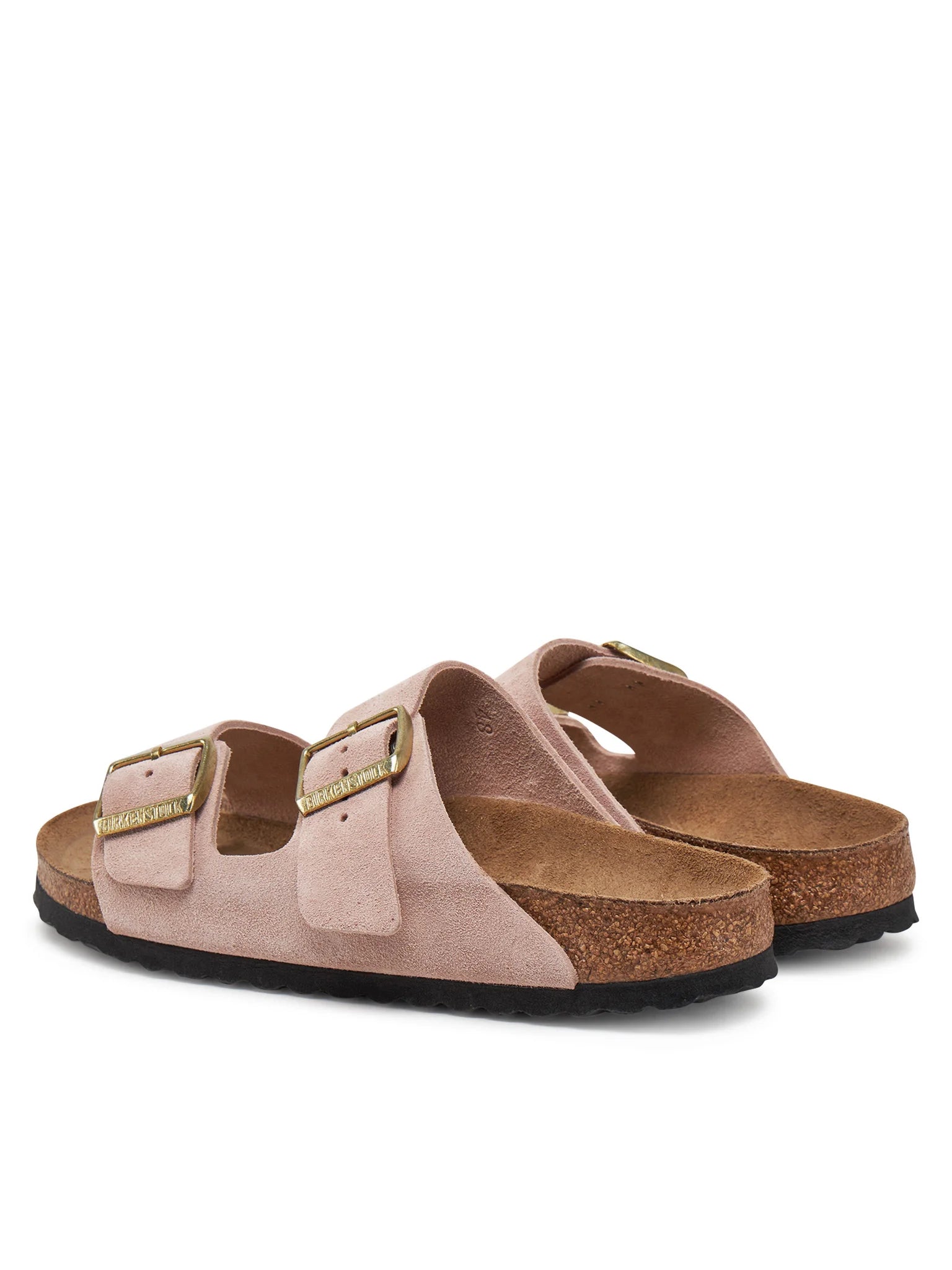 Birkenstock ciabatta donna due fasce in suede rosa chiaro