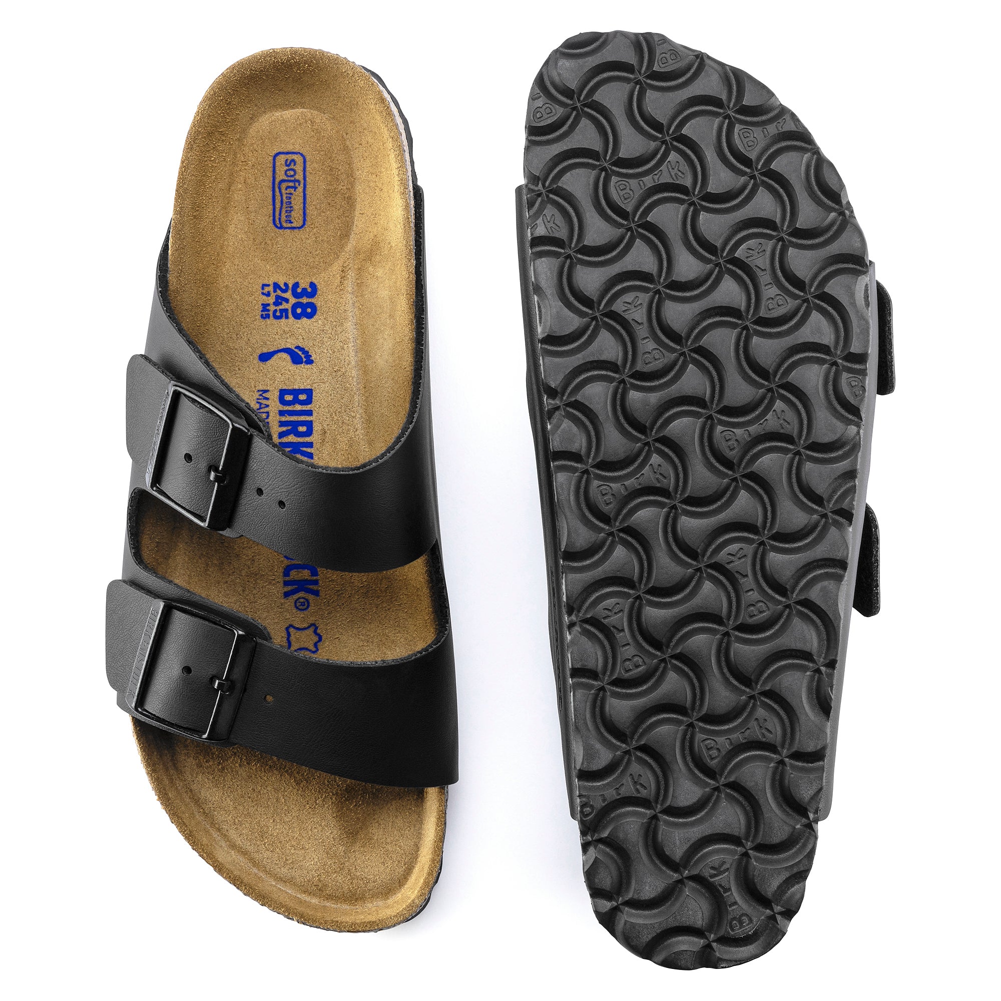 Birkenstock Ciabatta unisex arizona 2 fasce birko flor black