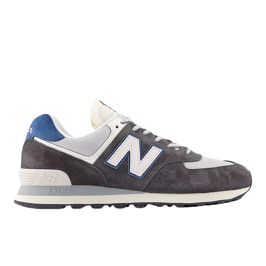 NEW BALANCE Sneakers uomo in suede Suola gomma grigio
