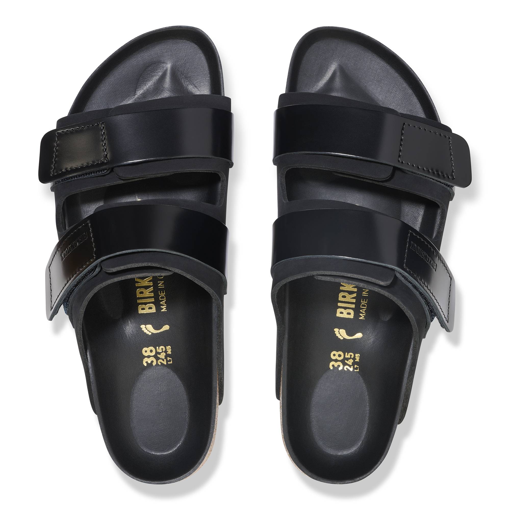 Birkenstock Ciabatta 2 fasce con velcro nero