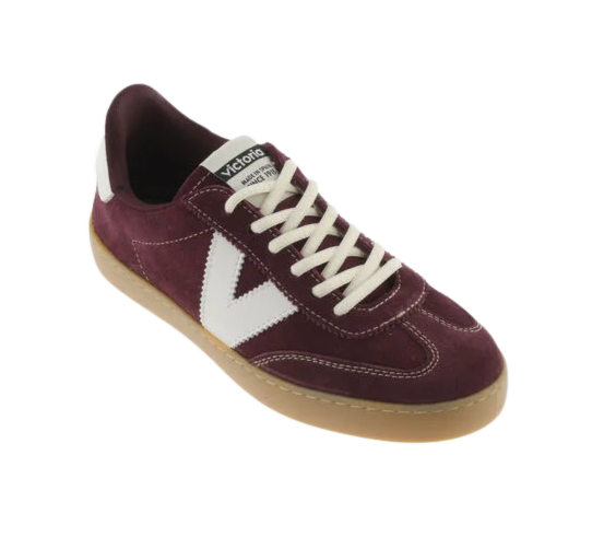 VICTORIA Sneaker donna in suede bordeaux