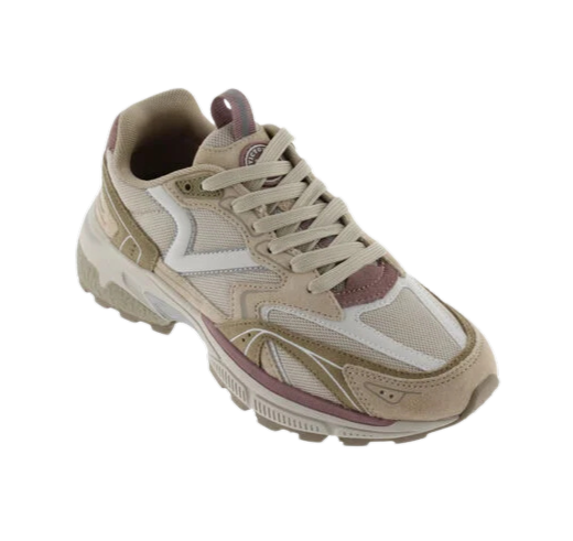 VICTORIA Sneakers donna in mesh e inserti suede beige