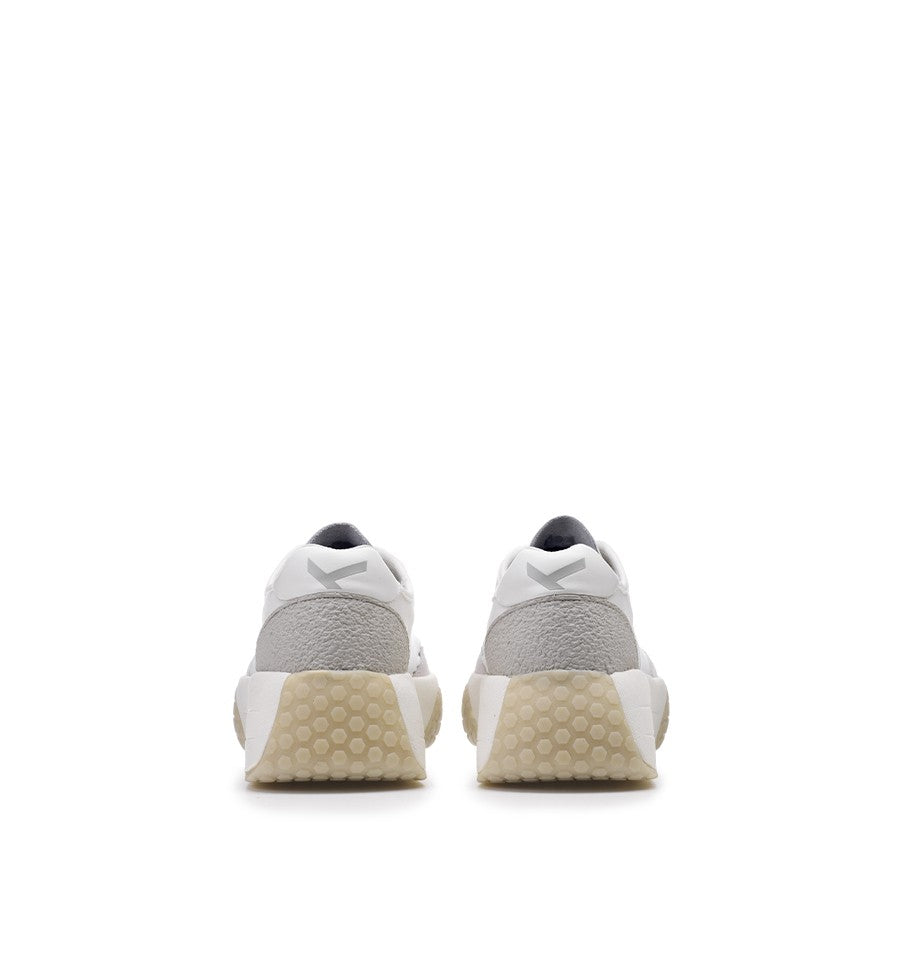 Kehnoo sneaker donna in nylon e suede bianco