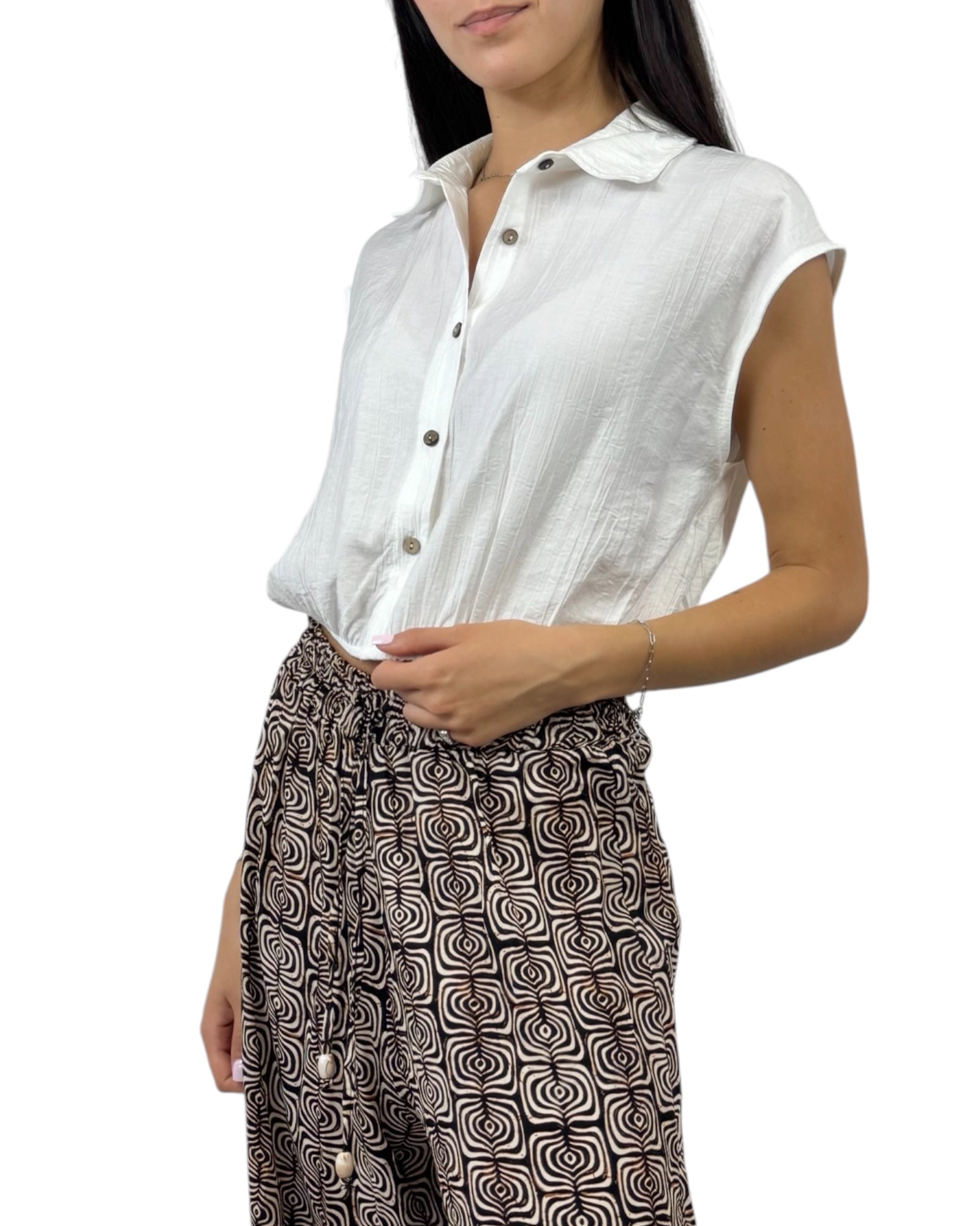 TWOWAY CAMICIA SMANICATA BIANCA
