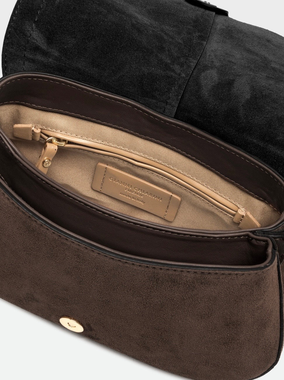GIANNI CHIARINI BORSA A SPALLA HELENA ROUND  MOKA