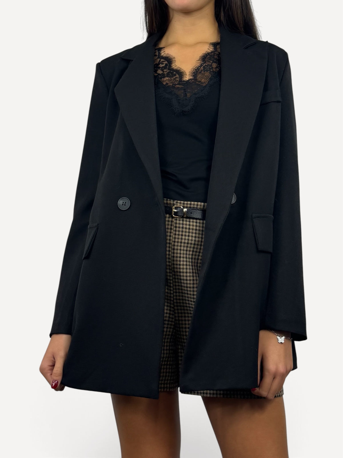 CECILE BLAZER DOPPIO PETTO NERO