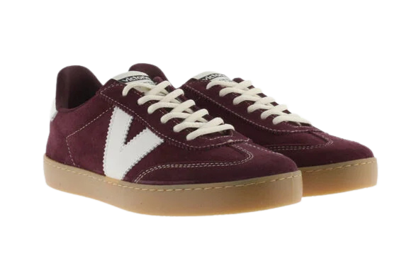 VICTORIA Sneaker donna in suede bordeaux