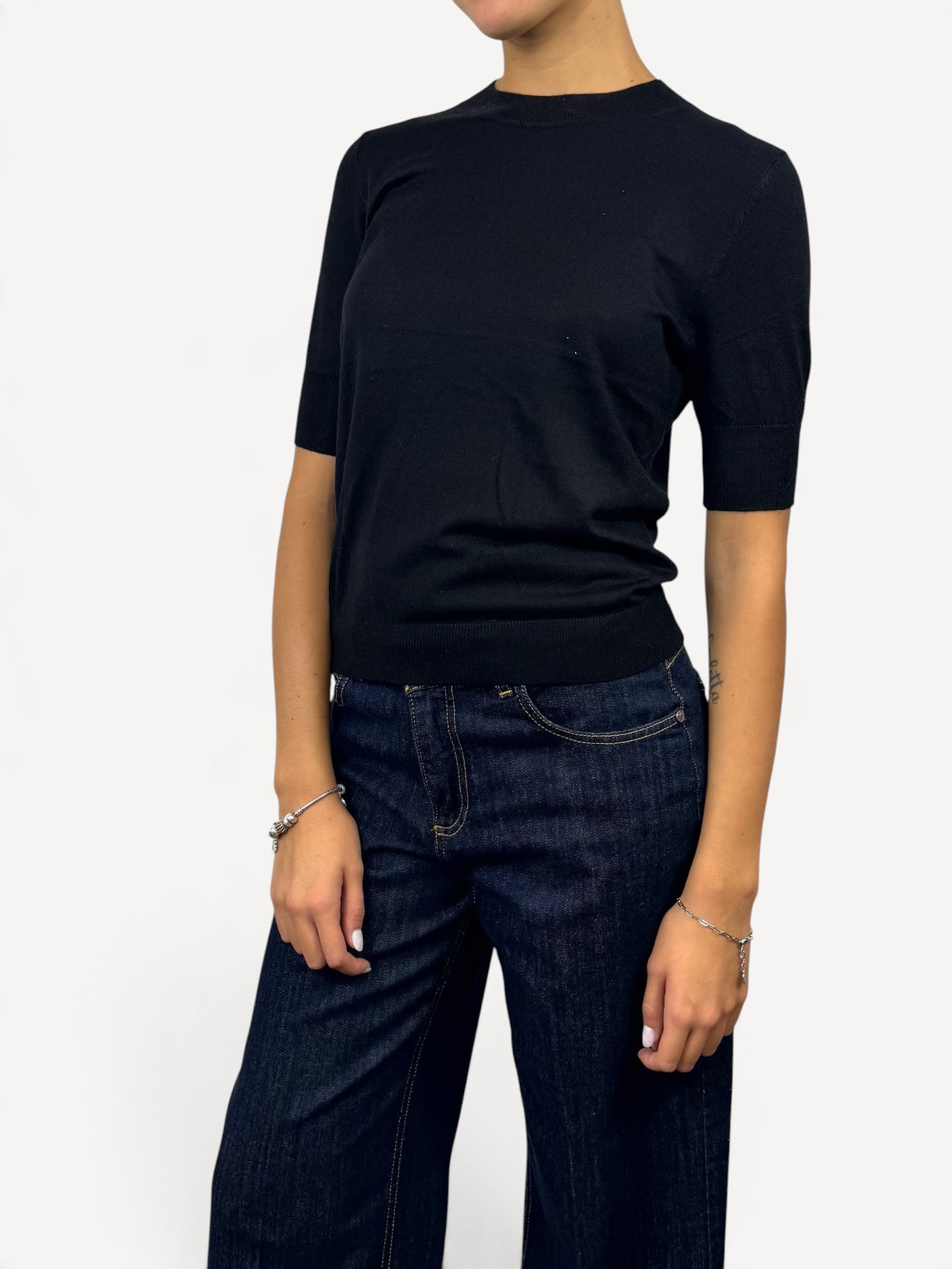SUSY MIX MAGLIA PARICOLLO NERA