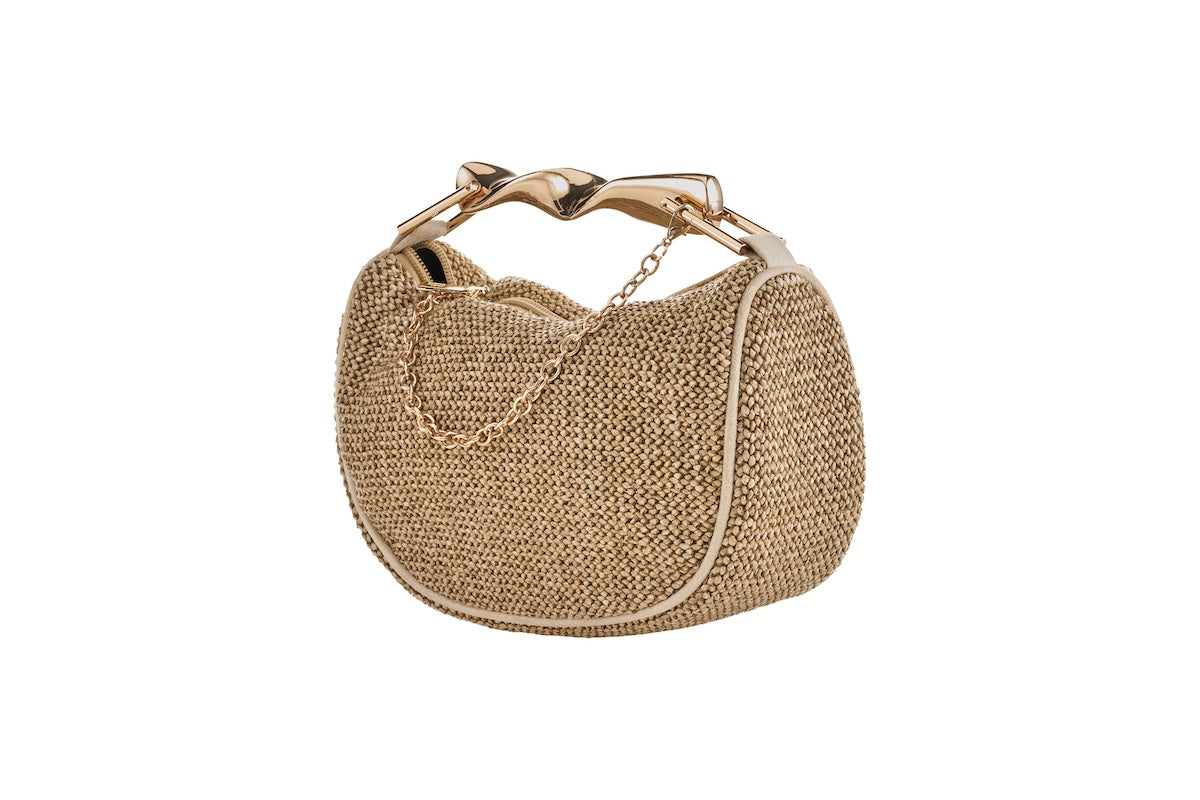ANNA CECERE BORSA RAFIA CORDA