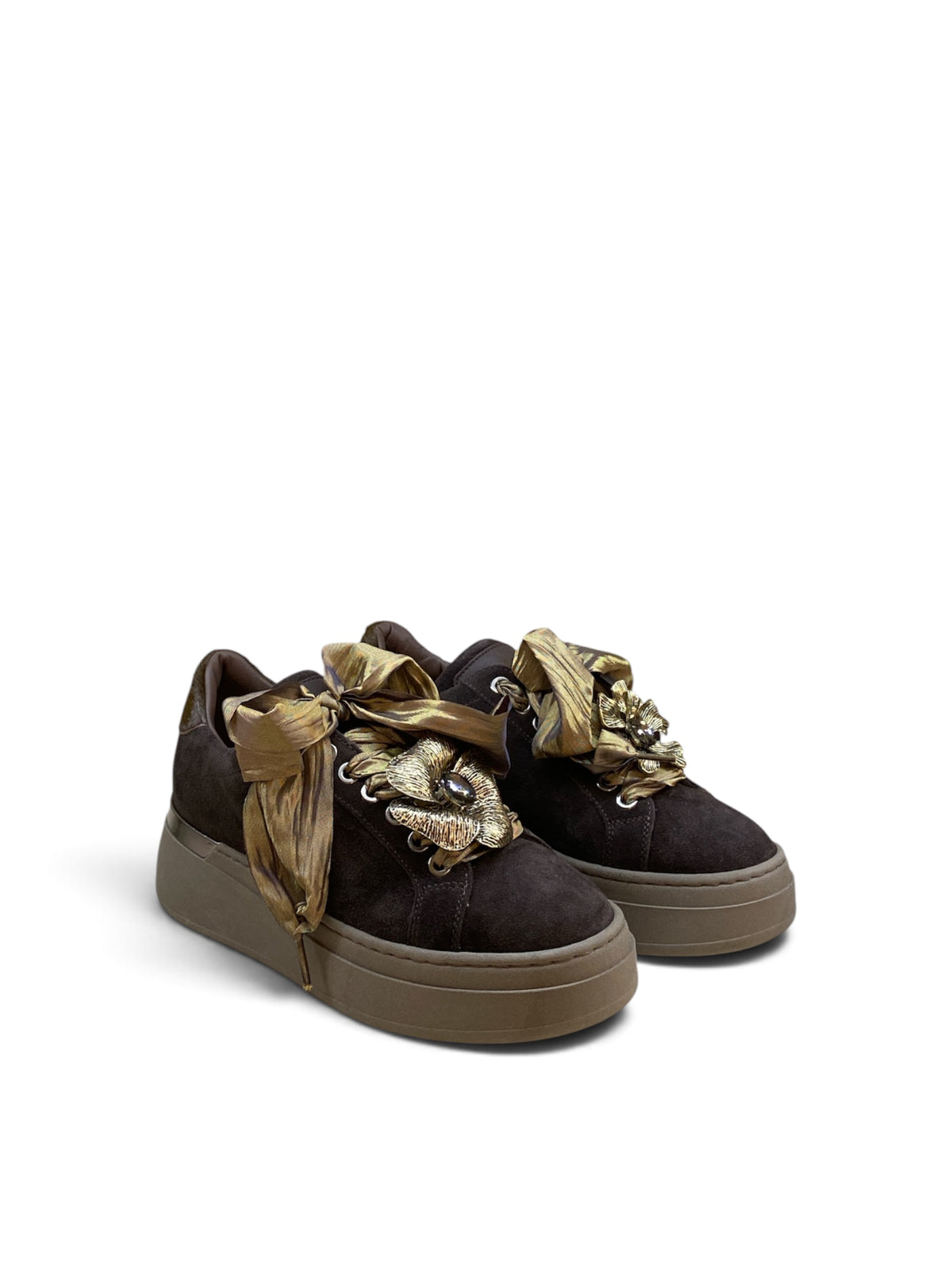 MÉLINÉ SNEAKERS SUEDE TESTA DI MORO