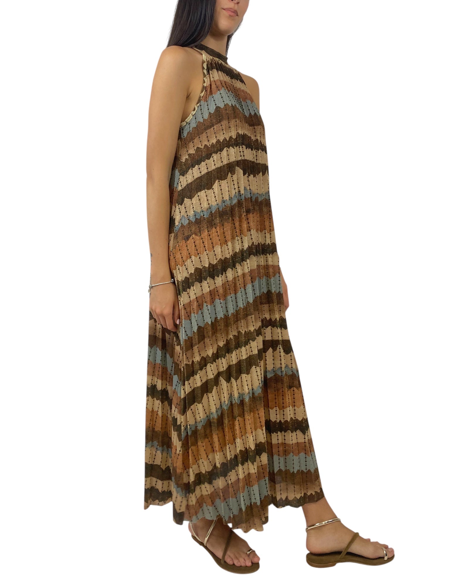 CECILE ABITO LUREX MULTI BROWN