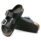 Birkenstock Ciabatta Donna big buckle pelle oliata Nero