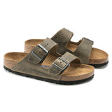 Birkenstock Ciabatta unisex Arizona SFB in pelle oliata khaki