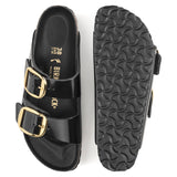 Birkenstock Ciabatta Donna Arizona big buckle nero lucida