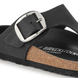 Birkenstock Ciabatta infradito Donna Gizeh big buckle pelle oliata black