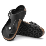 Birkenstock Ciabatta infradito Donna Gizeh big buckle pelle oliata black