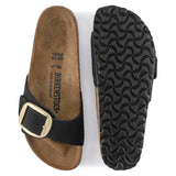 Birkenstock Ciabatta Donna Madrid big buckle nabuck nero