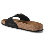 Birkenstock Ciabatta Donna Madrid big buckle nabuck nero