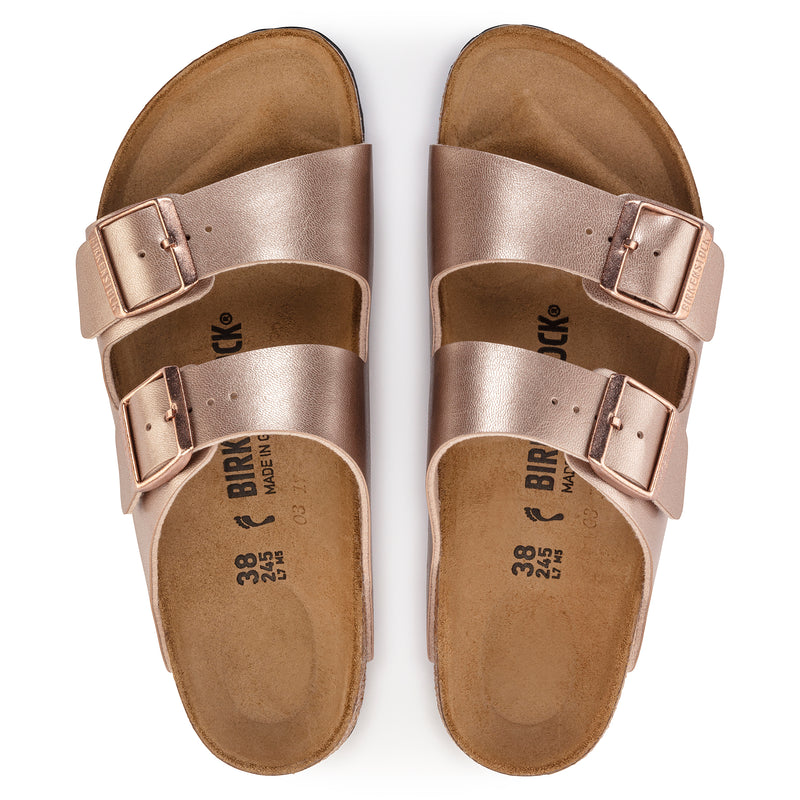 Birkenstock Ciabatta donna 2 fasce birko flor laminato copper