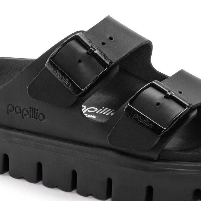 Birkenstock Ciabatta donna pap chunky in pelle naturale nero