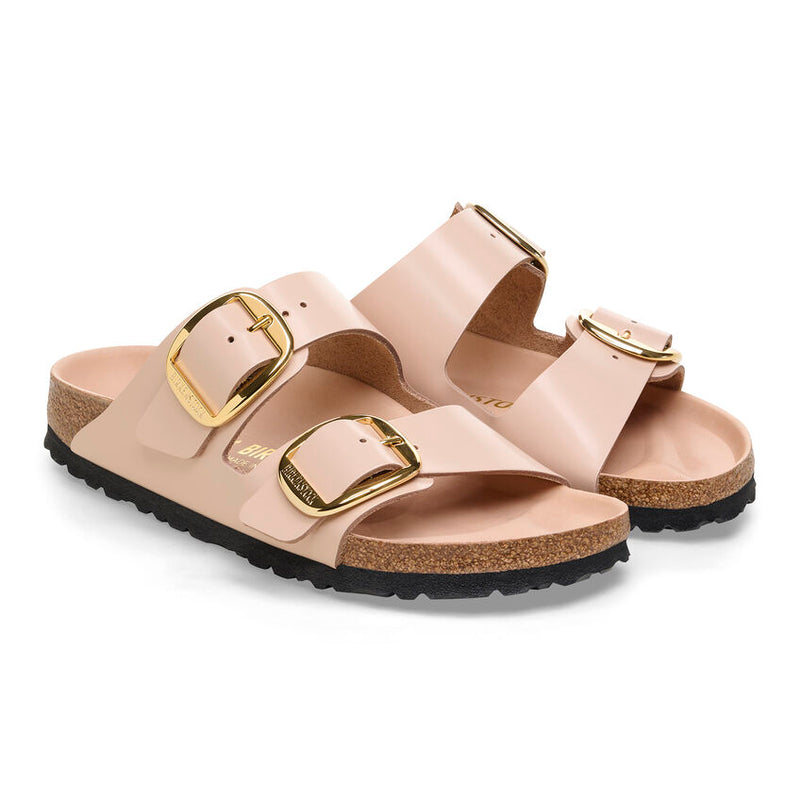 Birkenstock Ciabatta Donna Arizona big buckle shine new beige