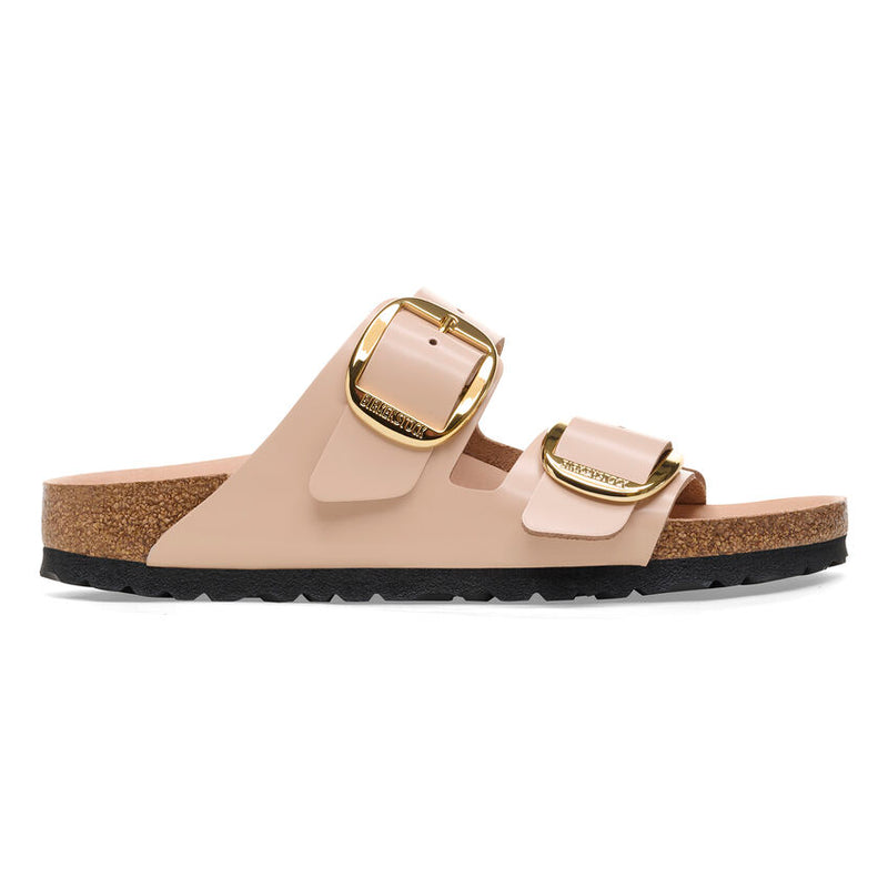 Birkenstock Ciabatta Donna Arizona big buckle shine new beige