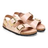 Birkenstock Sandalo Donna Milano big buckle shine new beige