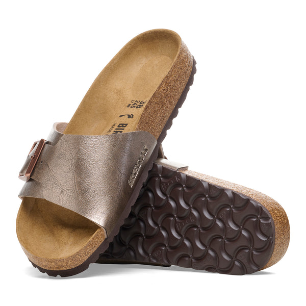 Birkenstock Ciabatta donna fascia larga con fibbia birko flor graceful taupe