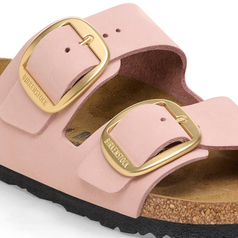 Birkenstock Ciabatta Donna Arizona big buckle nabuck soft pink