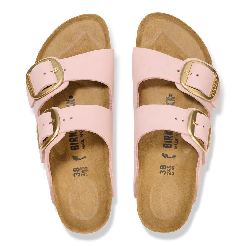 Birkenstock Ciabatta Donna Arizona big buckle nabuck soft pink