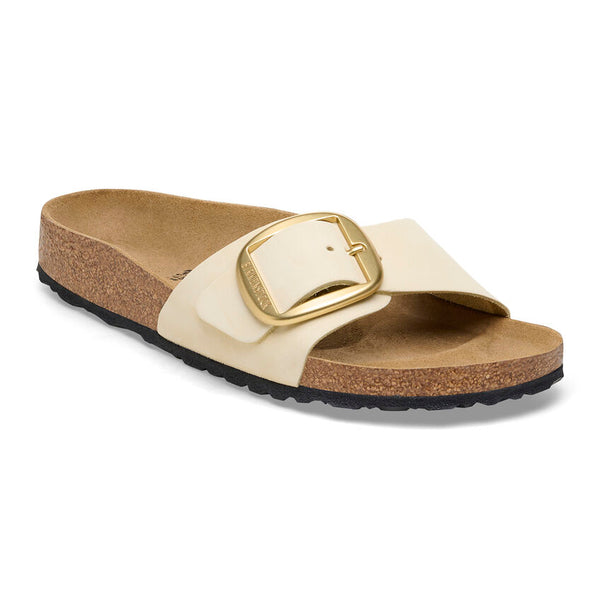 Birkenstock Ciabatta Donna Madrid big buckle in nabuck ecru