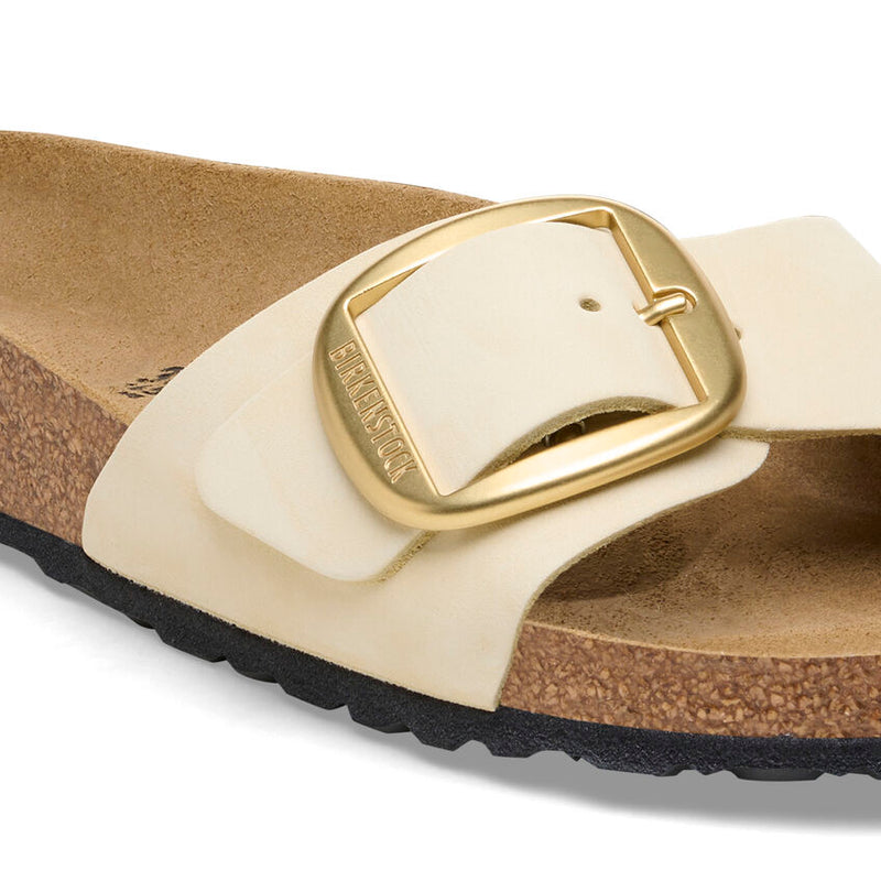 Birkenstock Ciabatta Donna Madrid big buckle in nabuck ecru