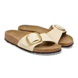 Birkenstock Ciabatta Donna Madrid big buckle in nabuck ecru