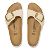 Birkenstock Ciabatta Donna Madrid big buckle in nabuck ecru