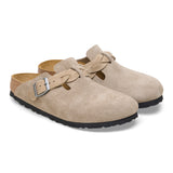 Birkenstock Sabot donna camoscio con treccia in pelle